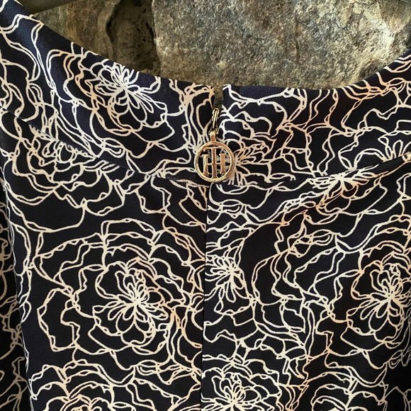 Tommy Hilfiger Navy /White Sleeveless Floral Dress Sz:6 NWOT - Picture 9 of 12